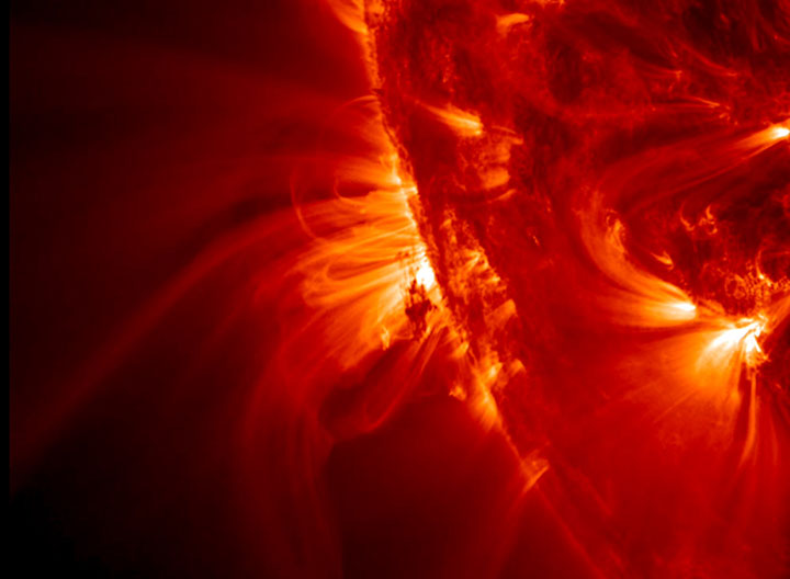 The sun's loops as viewed by the Solar Dynamics Observatory.