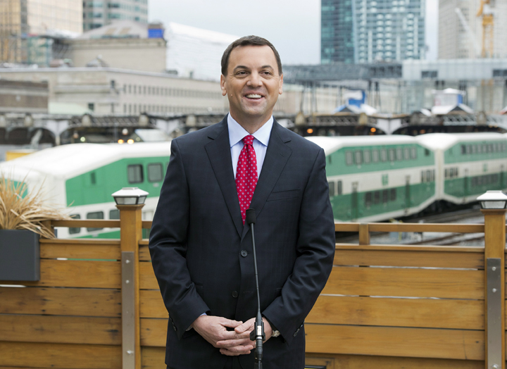 Ontario PC leader Tim Hudak speaks at a campaign event in Toronto on Friday, May 16, 2014, 2014.