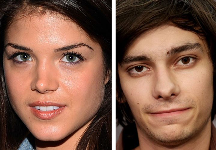 Marie Avgeropoulos and Devon Bostick