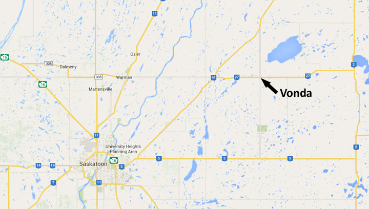One man is dead, another in hospital, after a head-on crash on Highway 27 near Vonda, Sask. Tuesday morning.