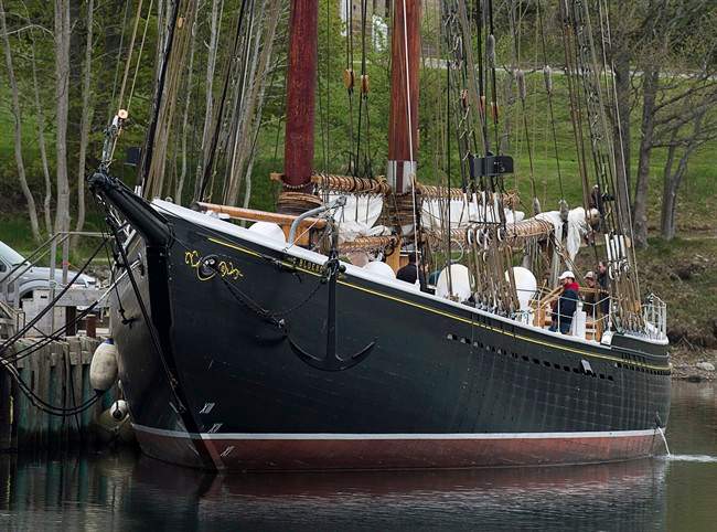 The Bluenose II waits in port in Lunenburg, N.S. on May 28, 2014. 