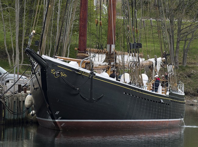 The Bluenose II waits in port in Lunenburg, N.S. on May 28, 2014. 