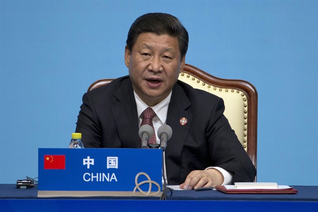 Chinese President Xi Jinping speaks during a press briefing at the end of the fourth Conference on Interaction and Confidence Building Measures in Asia (CICA) summit in Shanghai, China Wednesday, May 21, 2014. 