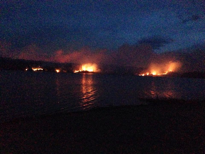 Remaining residents evacuated from northern Saskatchewan community due to forest fire.