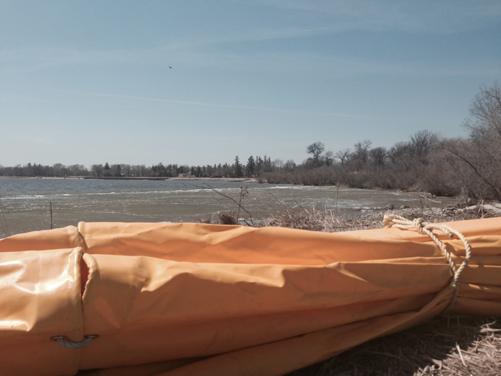 This curtain sealed off Winnipeg Beach Harbour on Lake Winnipeg in Manitoba while about 18,000 gallons of potash are dumped into the water in an effort to eradicate zebra mussels.