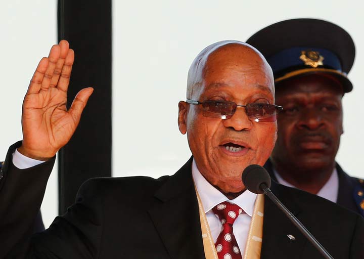 Jacob Zuma is sworn in for a second term as South Africa's president.