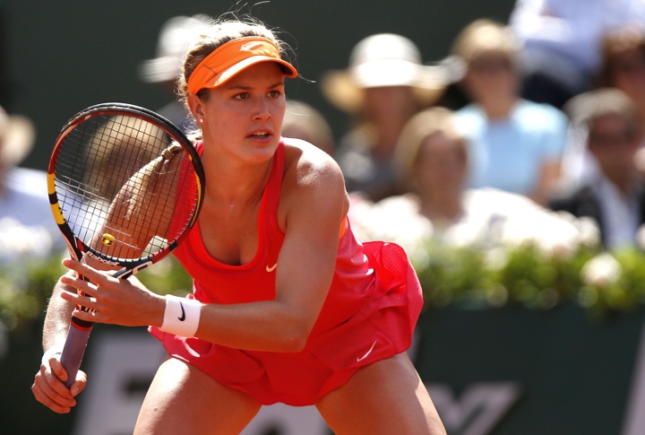 Eugenie Bouchard of Canada in action at Roland Garros, 2014 French Open Tennis - Roland Garros on June 5, 2014.