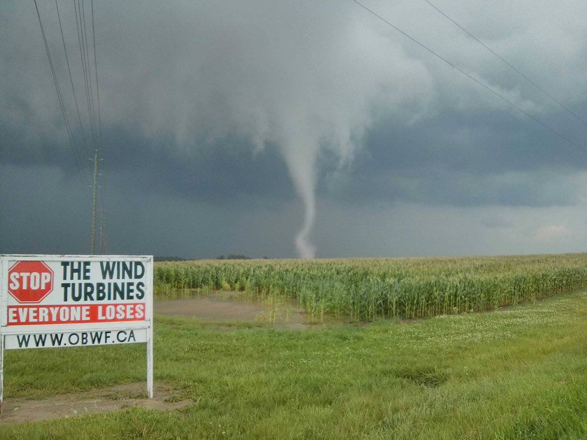 This tornado was captured in southern Ontario by storm chaser Dave Patrick in 2013.