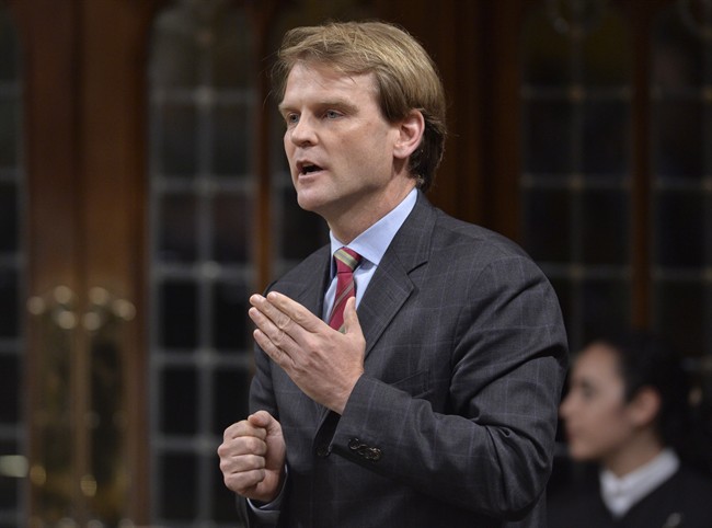 Minister of Citizenship and Immigration Chris Alexander answers a question during Question Period in the House of Commons in Ottawa, Wednesday, June 11, 2014. THE CANADIAN PRESS/Adrian Wyld.