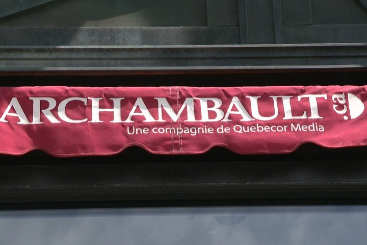 The so-called "homeless spikes" were outside Archambault, a store owned by Quebecor, in downtown Montreal.