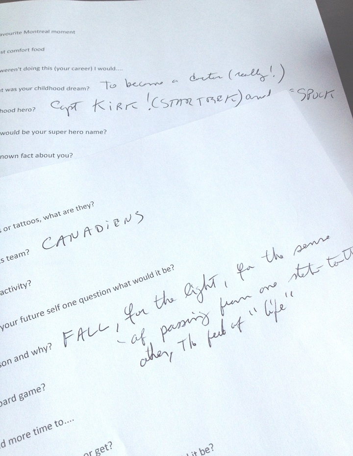 Getting to know you: a glimpse of Dr. Gaétan Barrette's responses.