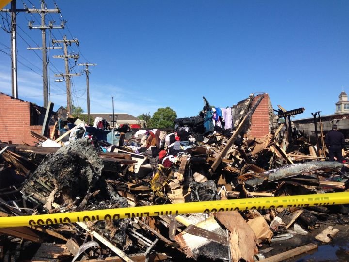 Bissell Centre Thrift Shoppe in central Edmonton destroyed by fire Saturday, June 21, 2014.