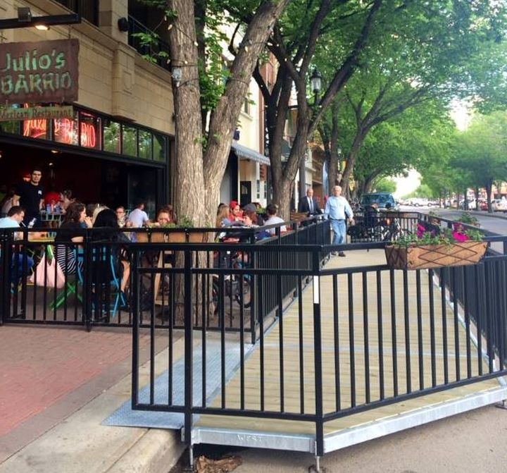 Urban boardwalk patio extensions unveiled along Whyte Avenue - image