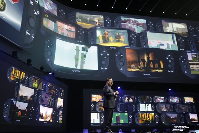 Shawn Layden, president and CEO of Sony Computer Entertainment America, speaks during the Sony's PlayStation press event at the Electronic Entertainment Expo.