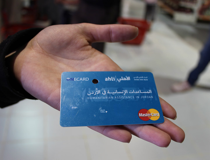 A debit card for use by refugees
