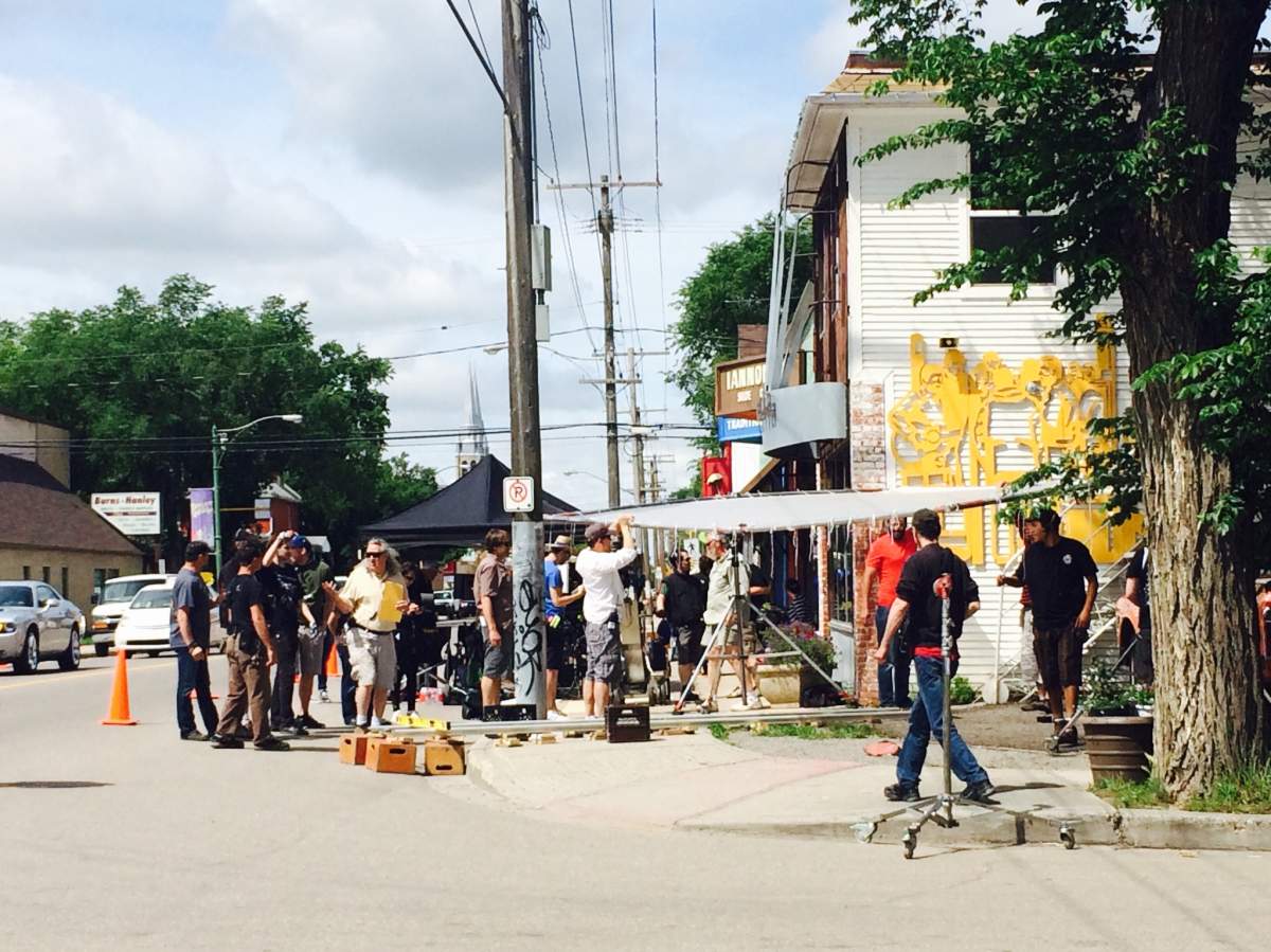 Filming of the movie began Sunday in Rouleau and in Regina, including a couple of scenes in the Cathedral neighborhood.