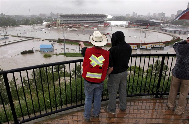 Calgary 2013 flood Stampede grounds