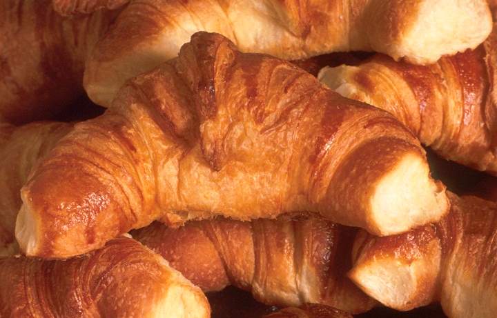 Stack of croissants. 