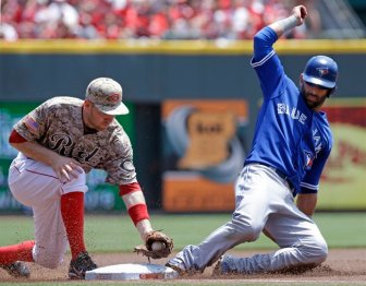 Brett Lawrie celebrates Canada's win in men's hockey at Olympics