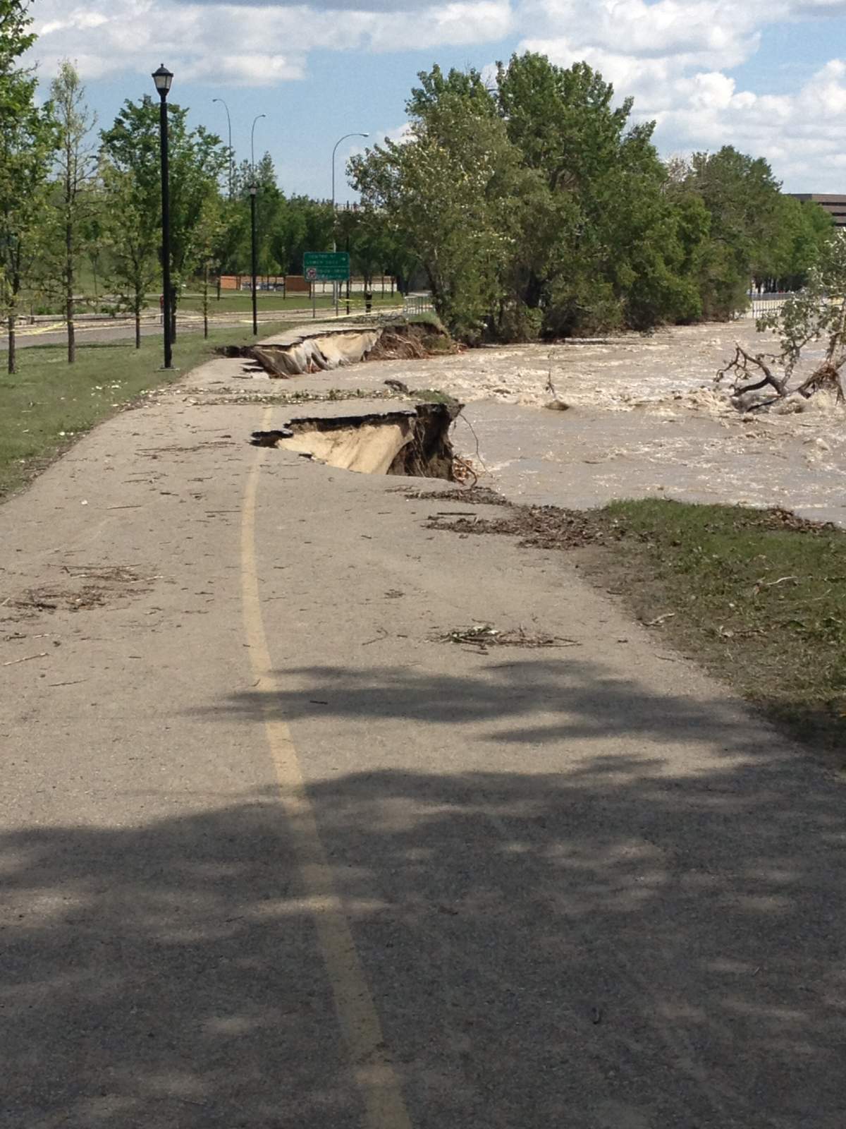 Flood damage in Calgary in 2013.