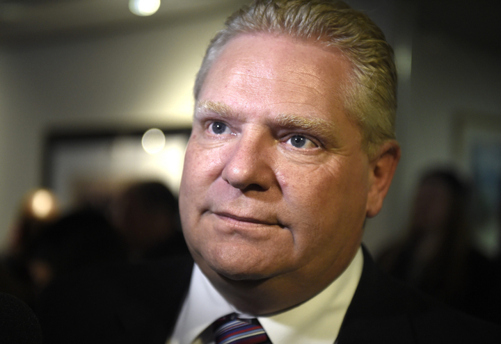 Toronto Councillor Doug Ford speaks to the media on April 1 2014.