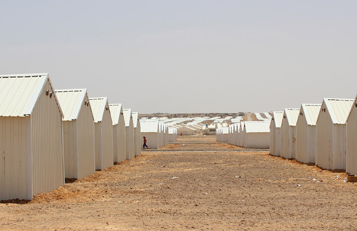 Shelters in Azraq Camp