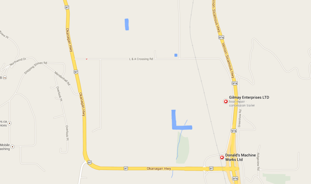The storage compound was located on L & A Cross Rd, Spallumcheen.