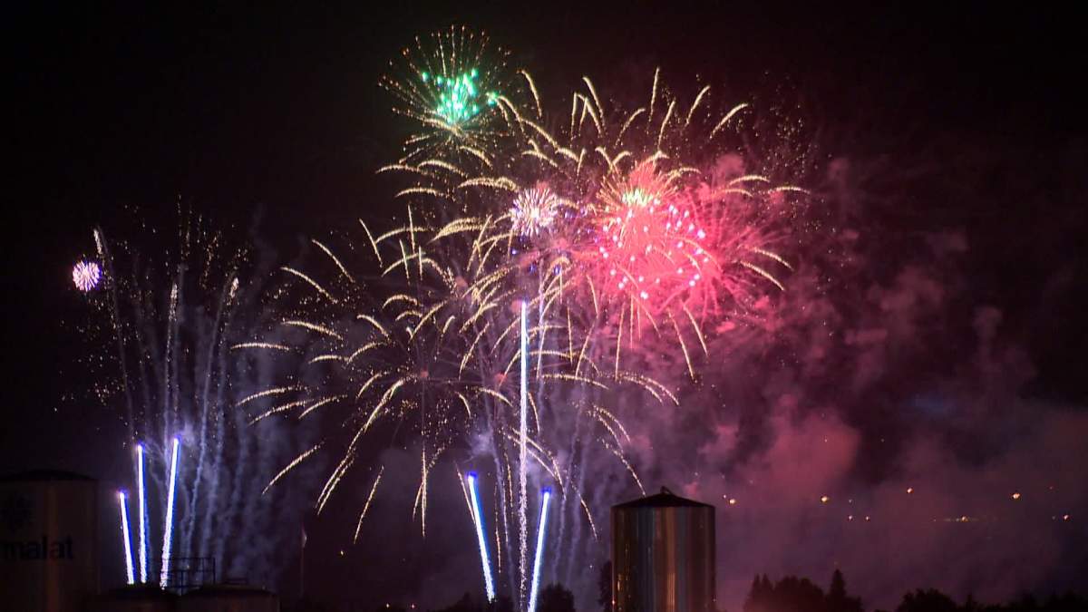 Canada Day wraps up with a bang with fireworks at the Centre Street Bridge in 2014.
