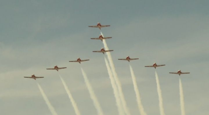 The Canadian Snowbirds put on quite the show in Fort McMurray to mark the opening of the community's new airport terminal Saturday, May 31, 2014.