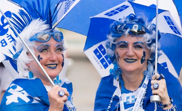 East-end Montreal Tim Hortons goes blue to celebrate Fête nationale -  Montreal