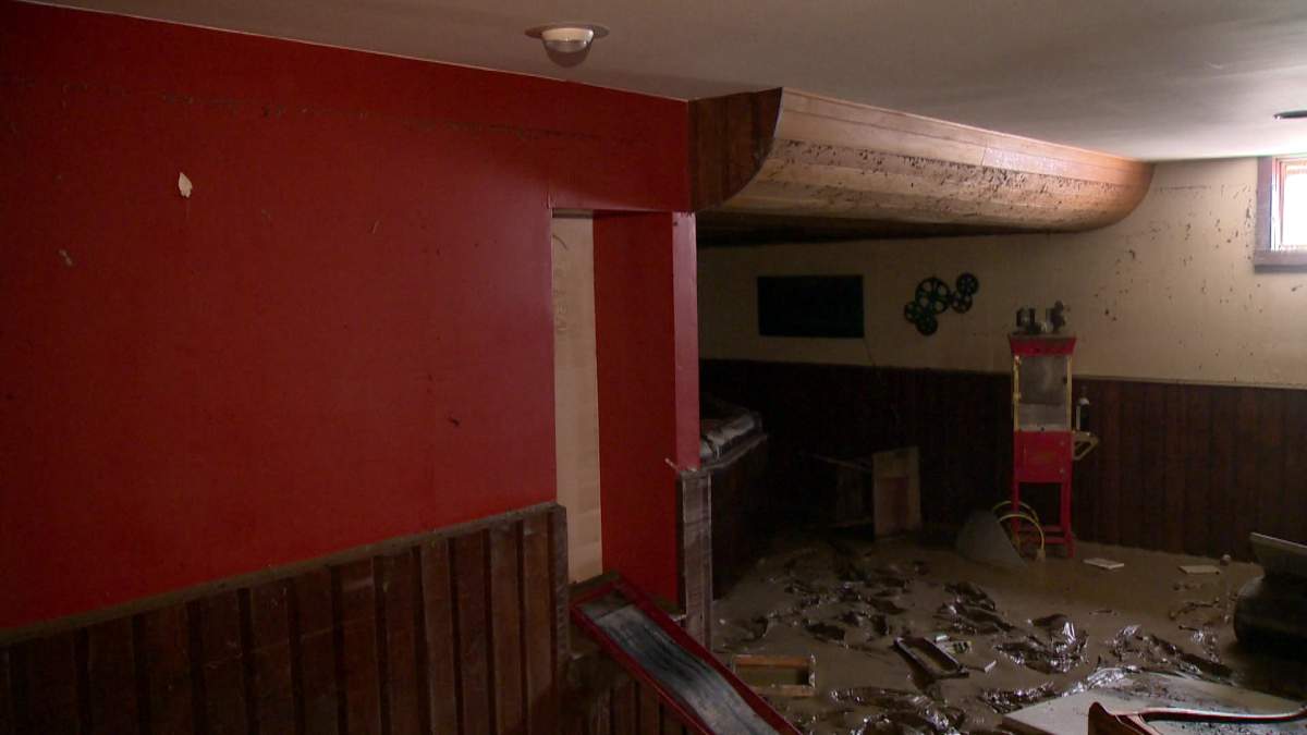 The June flood left the basement of Jamie Lea and Owen Tipton’s home covered in muck and mould.