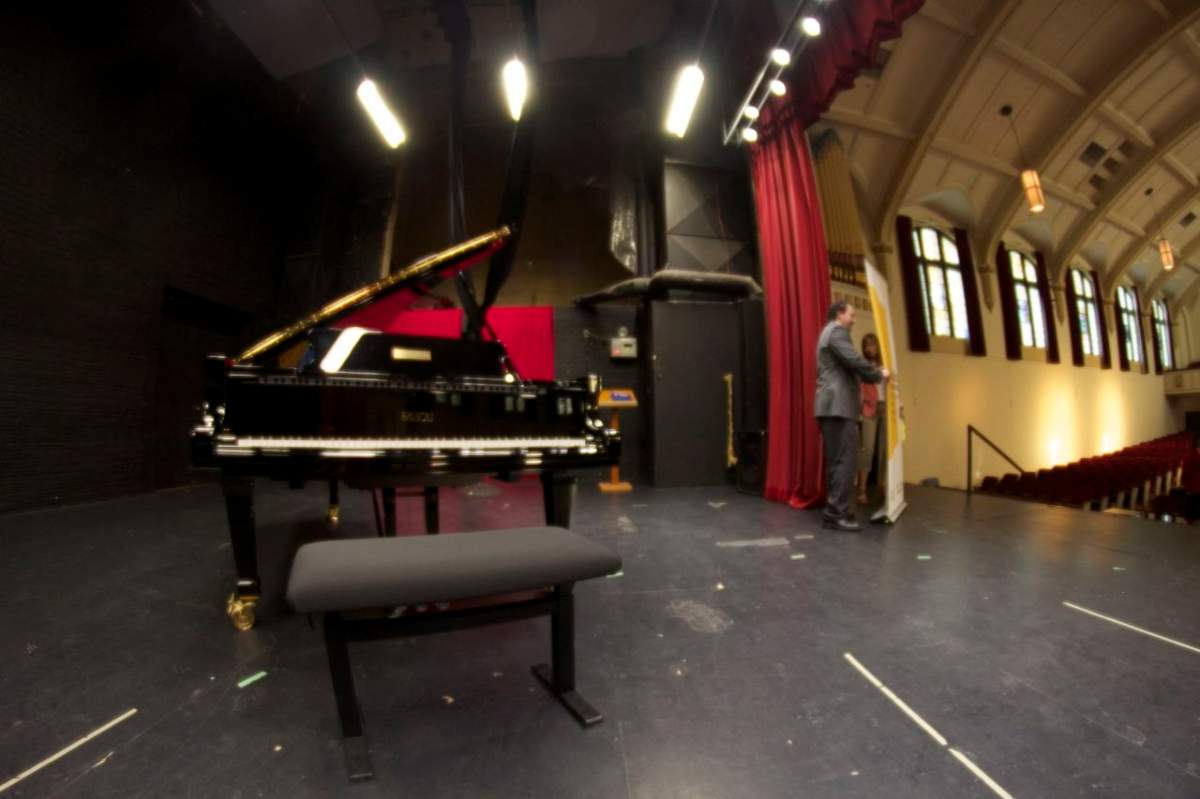 This Fazioli piano was gifted to the U of R in January 2014 by Dr. Roberta McKay and Elmer Brenner. 