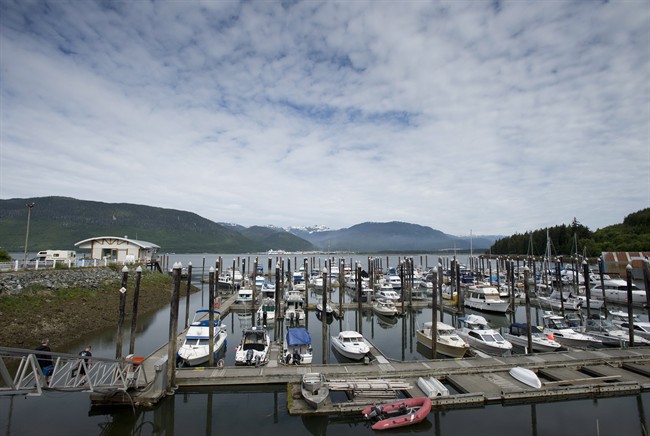 Boats sit in a harbour in Kitimat, B.C., Tuesday, June, 17, 2014.