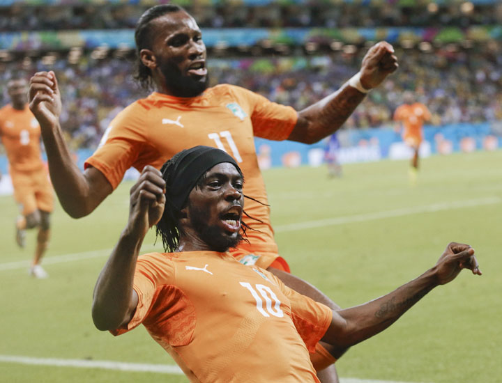 Ivory Coast tops Japan 2-1 in World Cup action