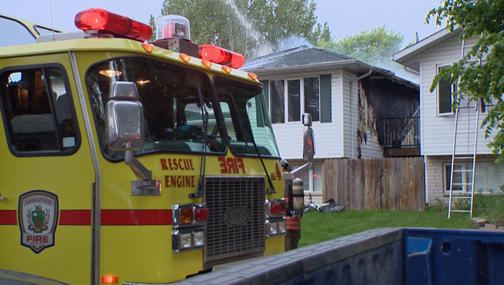 House extensively damaged after fire Sunday evening in Saskatoon.