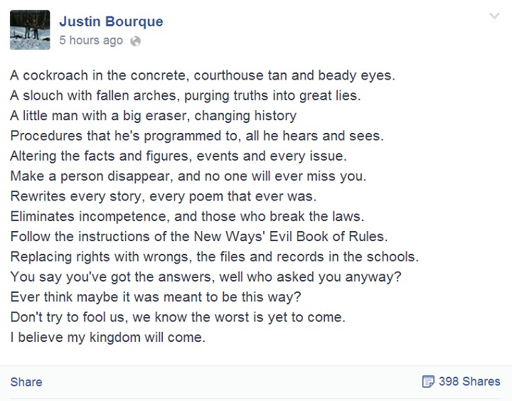 Justin Bourque Facebook