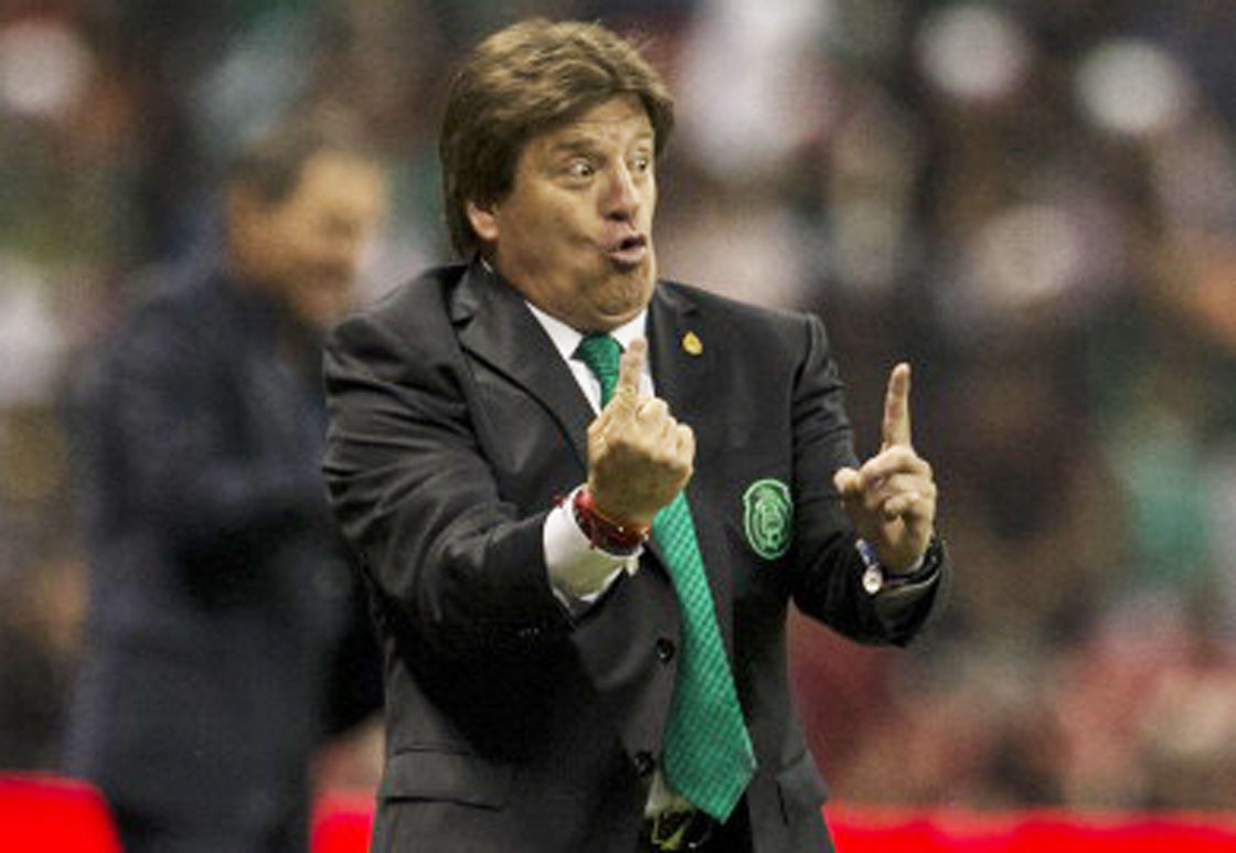 Mexico's coach Miguel Herrera, pictured, told Mexican newspaper Reforma he expects his players to refrain from any horizontal samba during their stay in Brazil.