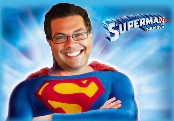 Mayor Nenshi's Superman picture made by a Calgarian and posted on Twitter.