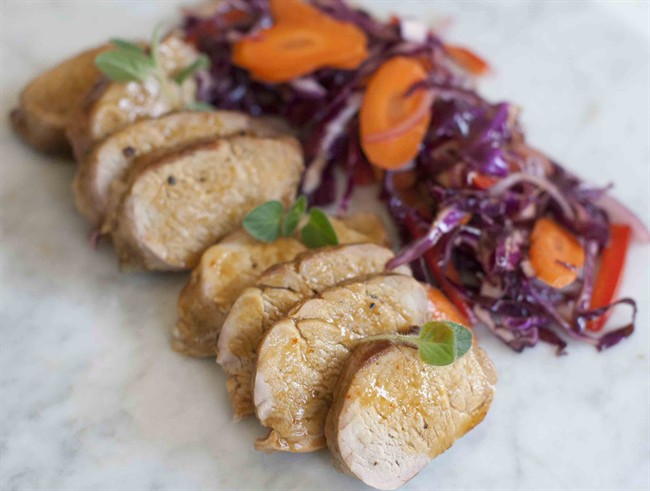 Use a sorghum mop to add layers of flavour to pork