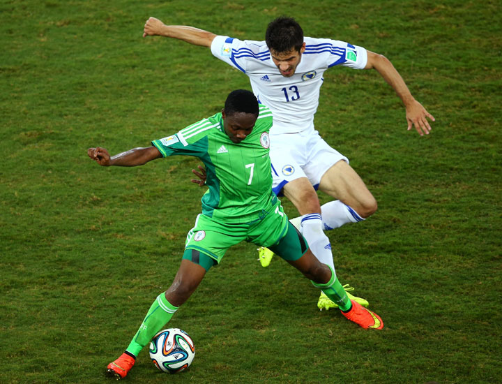 Nigeria beats Bosnia Herzegovina 1-0 in World Cup action