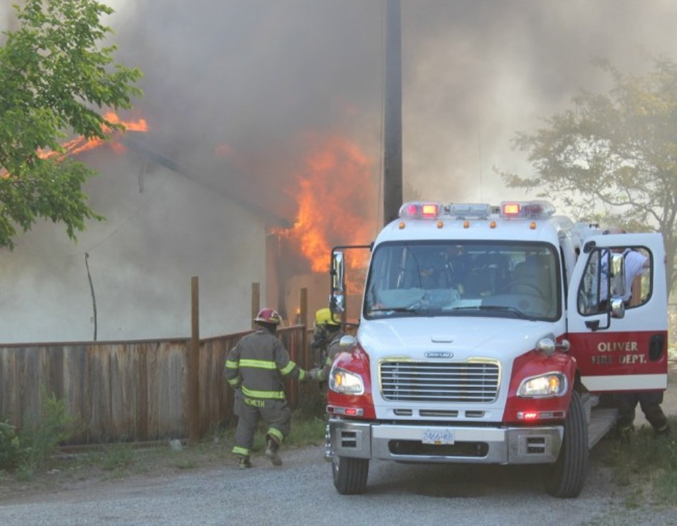 Oliver home gutted by fire - image