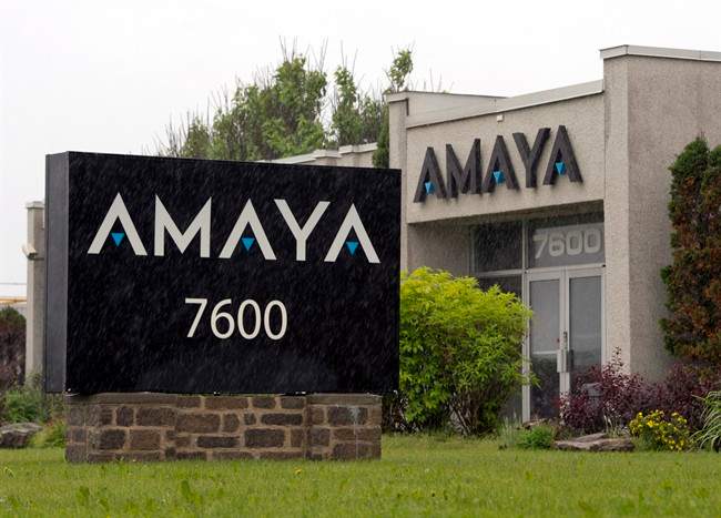 The Amaya Gaming Group headquarters are seen Friday, June 13, 2014 in Montreal.