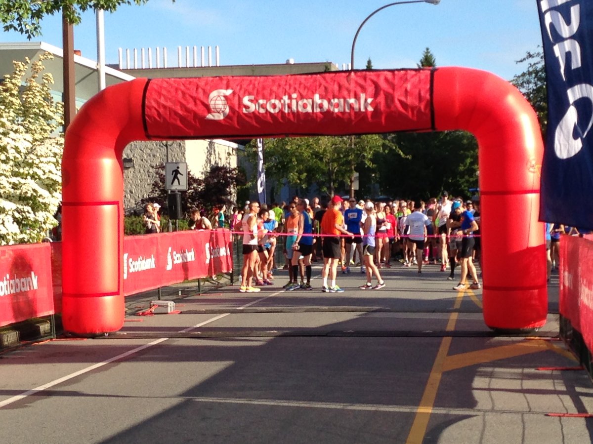 Scotiabank Half-marathon start line.