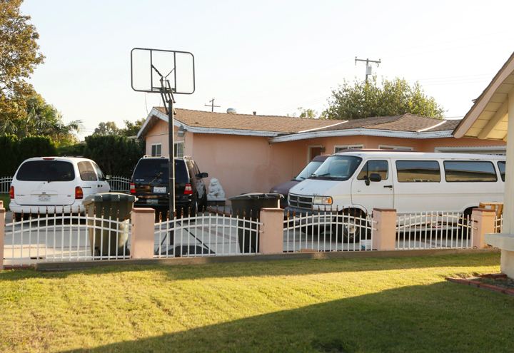 The home of the family of Sinh Vinh Ngo Nguyen is seen in Garden Grove, Calif., on Friday, Oct. 11, 2013. 