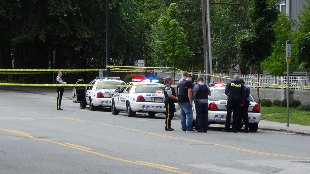 Police on the scene in Surrey.