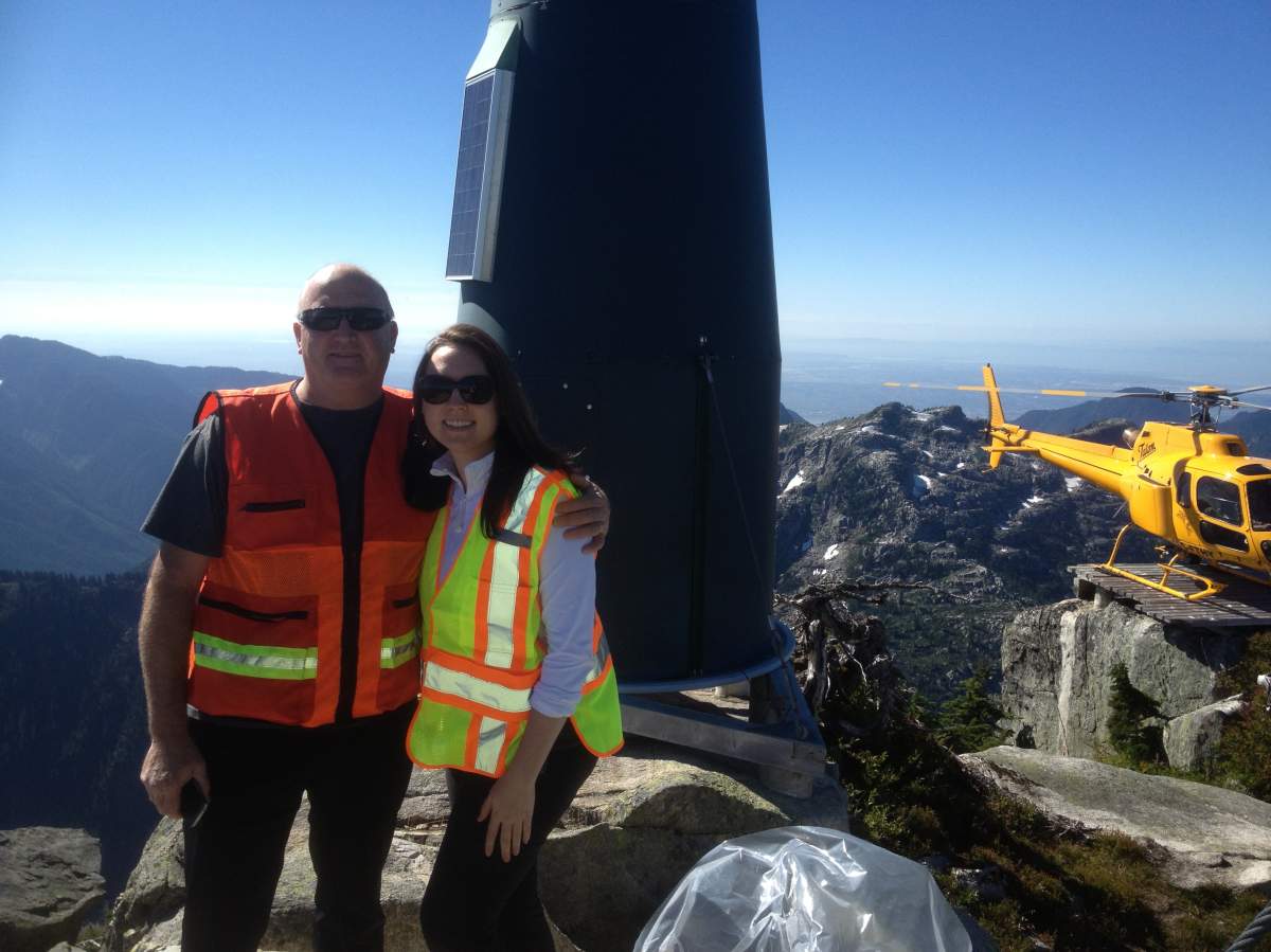 Taylor and her father Tim Jones.