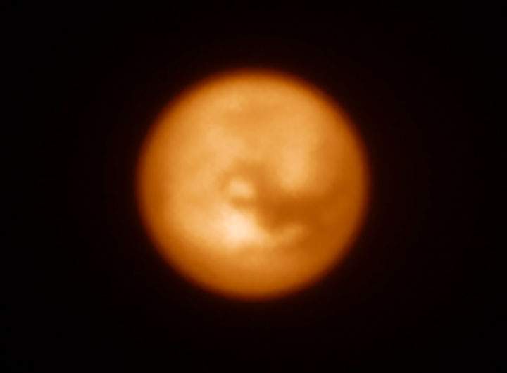 This infrared image of Saturn’s largest moon, Titan, was one of the first produced by the SPHERE instrument soon after it was installed on ESO’s Very Large Telescope in May 2014.