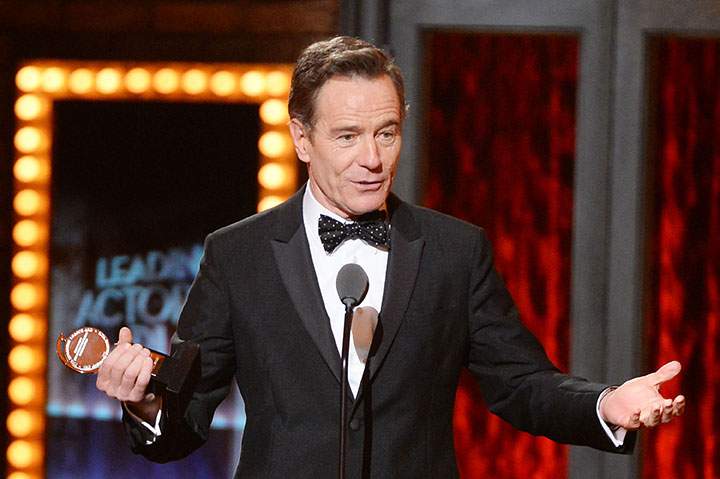Bryan Cranston accepts his Tony Award.