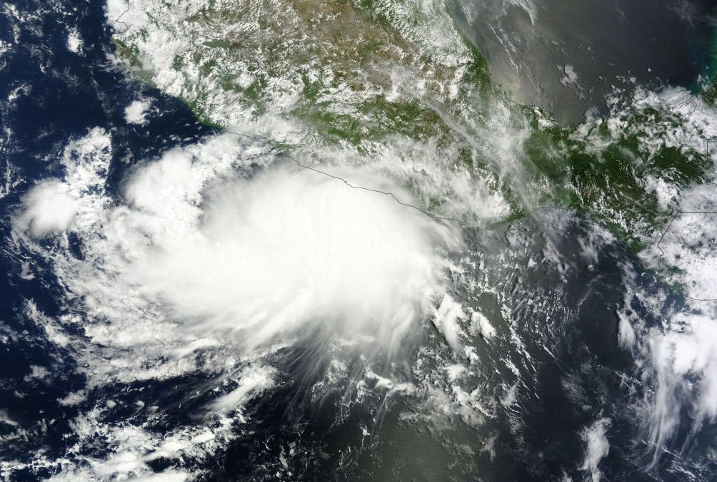 Tropical Storm Christina seen from space on June 9.