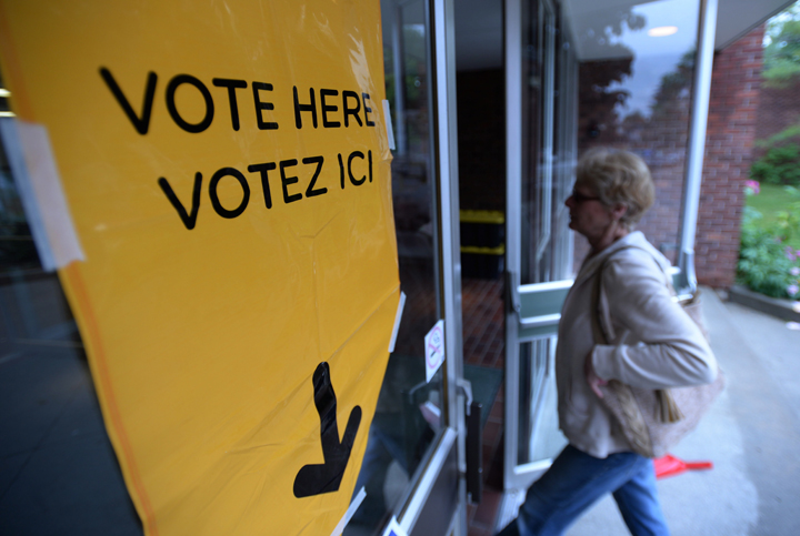 Voters head to the polls on election day in Carleton Place, Ont. on Thursday June 12, 2014.